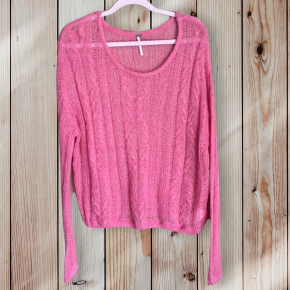 Free People | Angel Soft Pullover Sweater in Bubblegum Pink | Sz S - Picture 2 of 9
